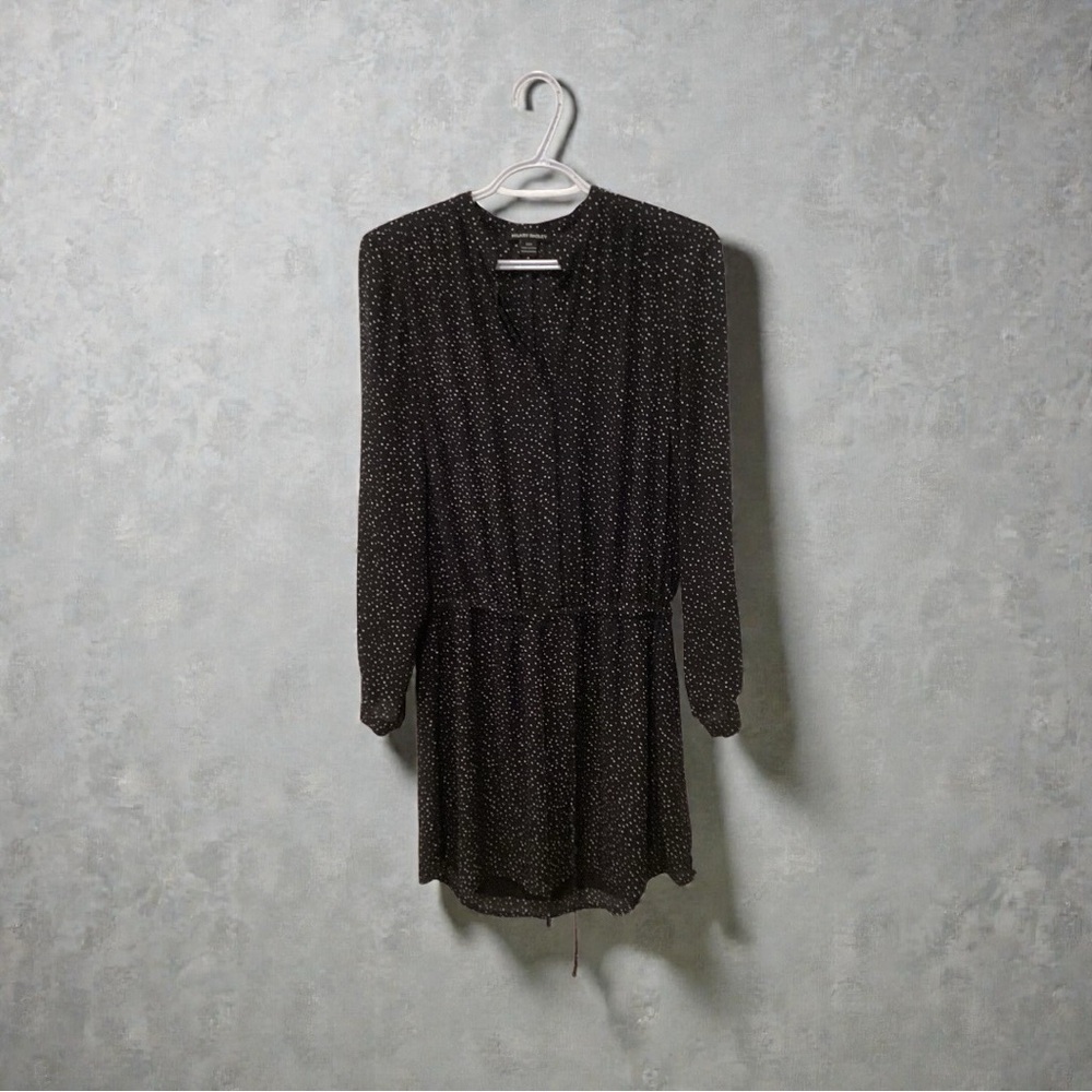 Hilary Radley Black and White Long Sleeve Dress